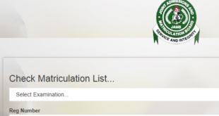 jamb matriculation list by nyscnews.com