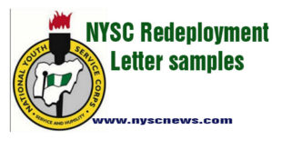 NYSC Redeployment Letter Sample - Pictures