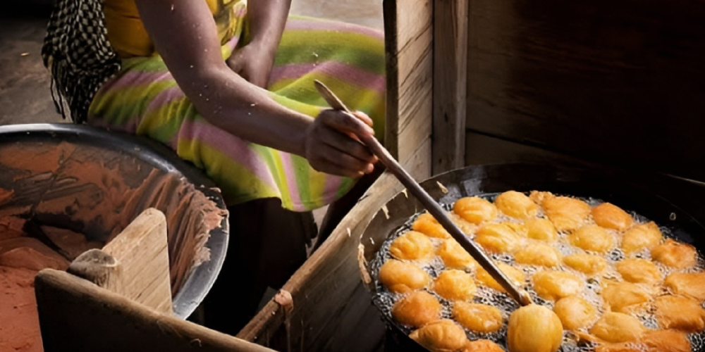 Selling Of Beans Cake