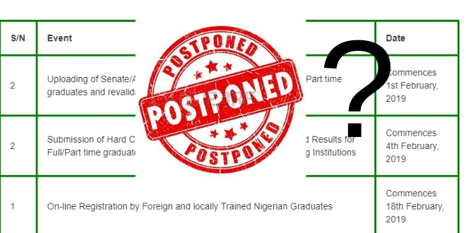 NYSC 2019 Batch A Registration Date Postponement
