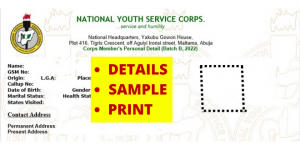 NYSC Green card