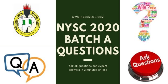 NYSC 2020 batch A questions