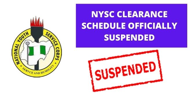 NYSC Clearance Schedule Officially Suspended