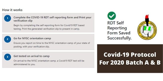 Covid-19 Protocol For 2020 Batch A & B