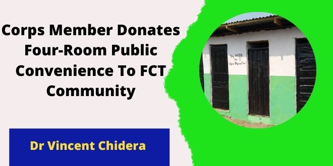 Corps Member Donates Four-Room Public Convenience To FCT Community