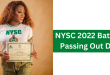 NYSC 2022 Batch C Passing Out Date