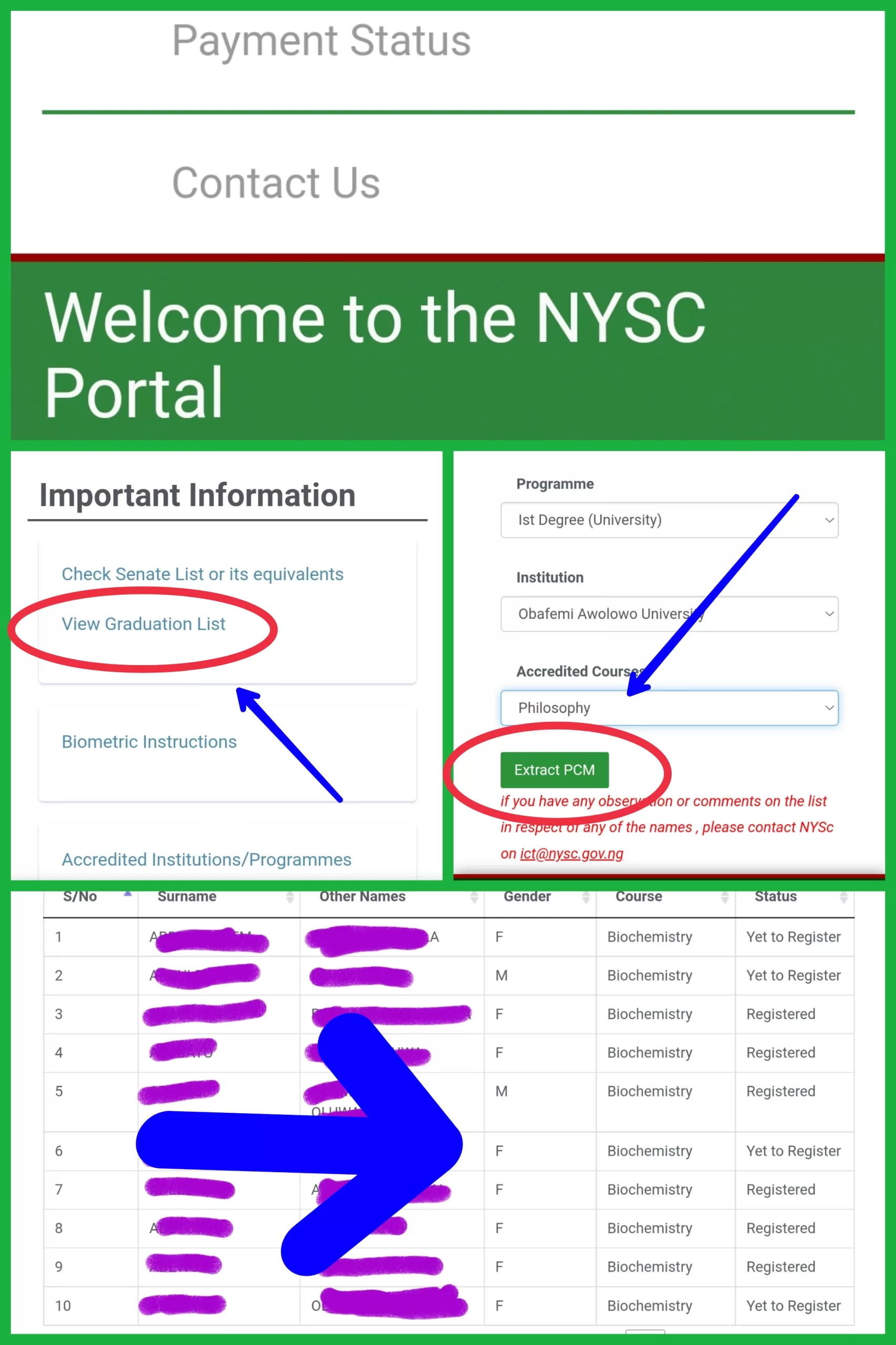 How To Check Your Name On NYSC Graduation List