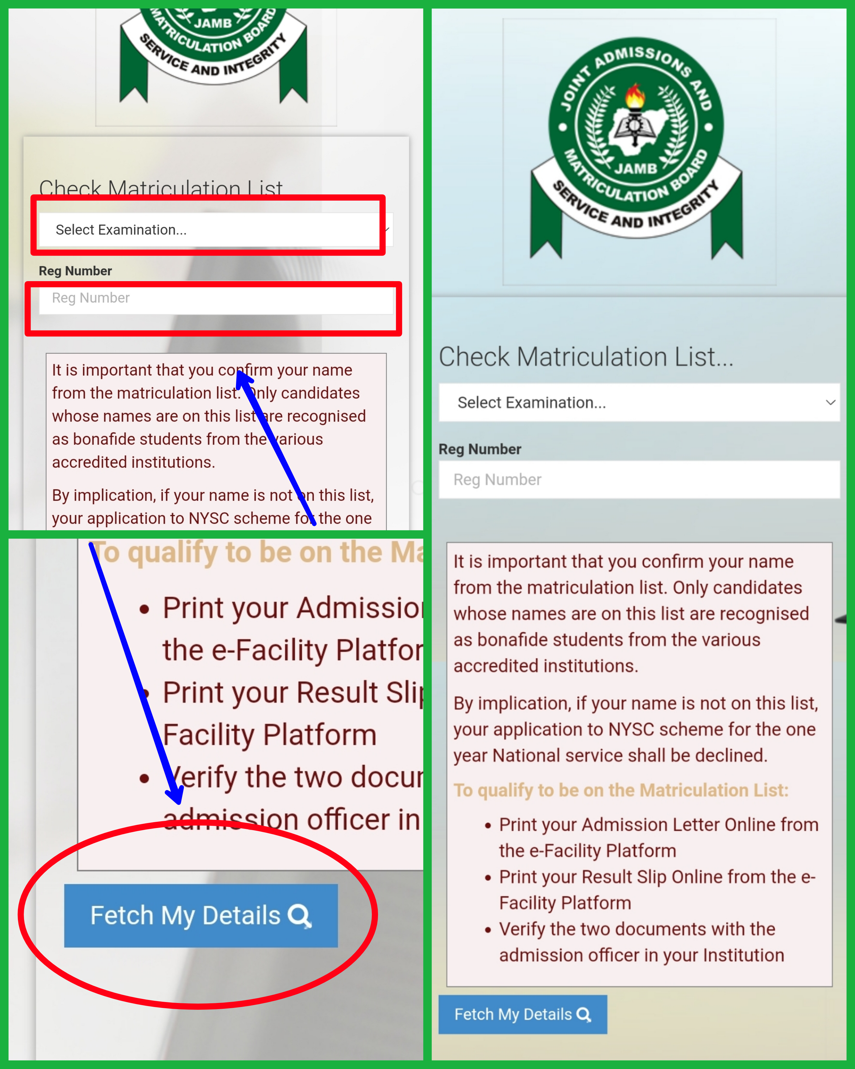 Jamb Mobilization List