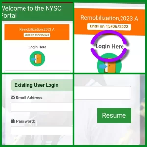 How do I check my dashboard NYSC? 