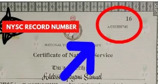 NYSC Record Number